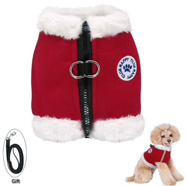 

dog collars & leashes reflective harness winter warm clothes adjustable pet puppy cat vest coat for small medium dogs supplies