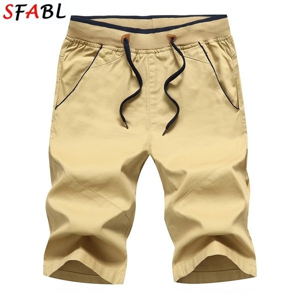 

sfabl fashion brand casual shorts men summer short pants male drawstring men's breathable comfortable 5xl 210713, White;black