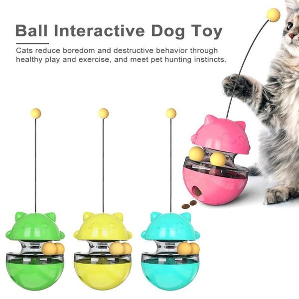 

cat toys toy leaking ball slow food feeder dispenser funny stick treat interactive iq dog puzzle
