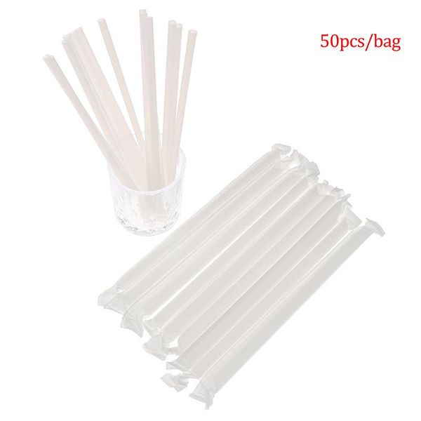 

drinking straws 50pcs/bag large for pearl bubble milk tea party degradable