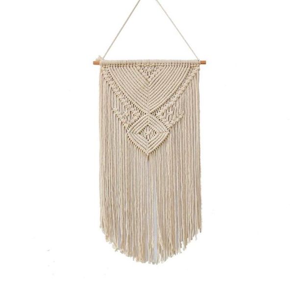 

tapestries boho macrame tapestry handmade bohemian cotton rope home living room decor wall accessories