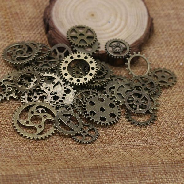 

decorative objects & figurines 100g/pack vintage steampunk wrist watch parts gears wheels steam punk diy jewelry making findings 12-40mm met