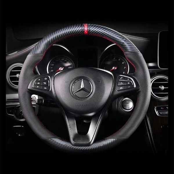 

diy custom suede leather hand-sewn car steering wheel cover for mercedes-benz e200l/ e300l /e260/c180 /glc260