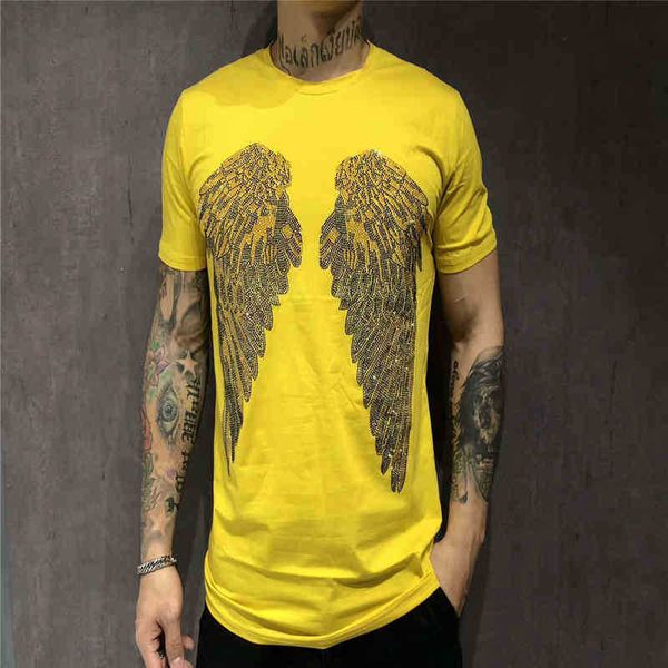 

men's t-shirts t shirts summer fashion casual short sleeve o-neck 100% cotton high grade rhinestones men's t- 7yn1, White;black