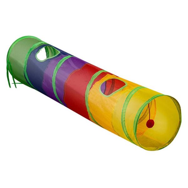 

cat toys tunnel dragon channel 1.2m long hole pet rainbow stitching toy supplies