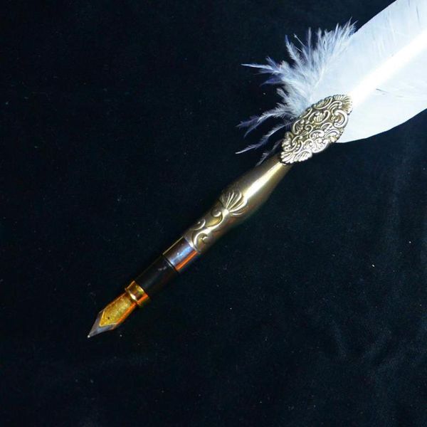 

deluxe nature feather standard fountain gift pen pens