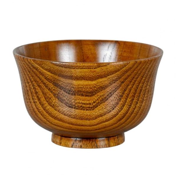 

bowls vintage wooden japanese style non-slip decorative wood rice soup container kitchen tableware bowl