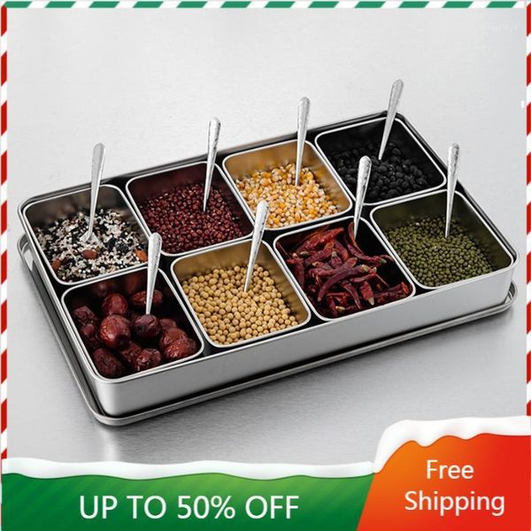 

storage bottles & jars dividers dispenser box big size metal frame spice organizer stainless steel japan style rangement zz50sb