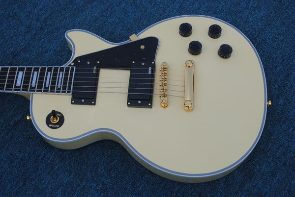 

lp custom electric guitar white color double lock tremolo system rosewood fingerboard mahogany guitar body