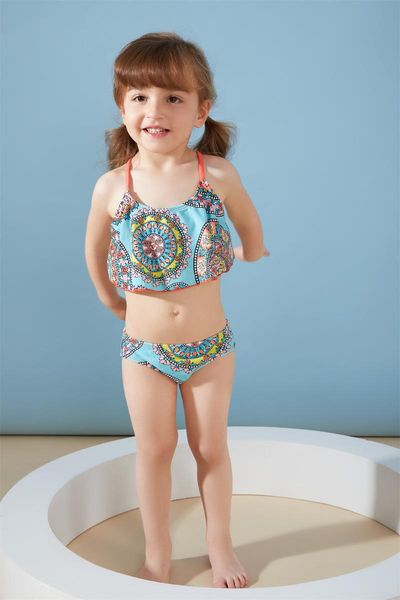 

one-piece suits 2~14 years falbala kids girls bikinis 2021 fruit print children swimwear swimsuit summer baby biquini infantil bathing suit