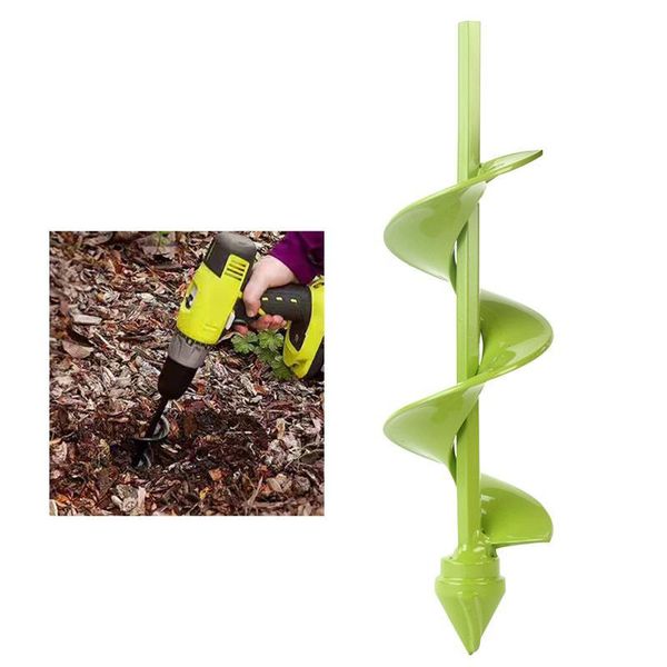 

spade & shovel 1pc 8x45cm spiral auger hole digger tools vegetables growing drill borer green for flower plant