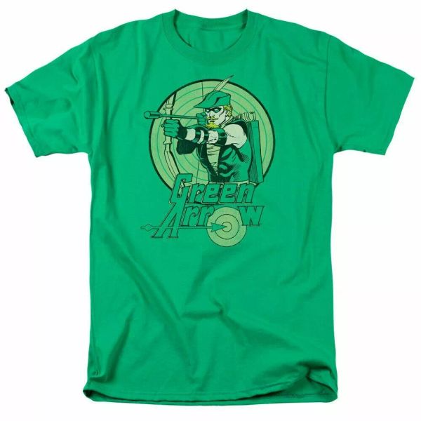 

green arrow green arrow t shirt mens licensed dc comic tee kelly green, White;black