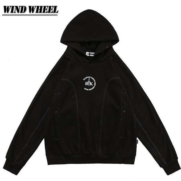 

men's hoodies & sweatshirts hip hop oversized velvet hoodie fashion men sweatshirt graphic print harajuku streetwear 2021 cotton casual, Black