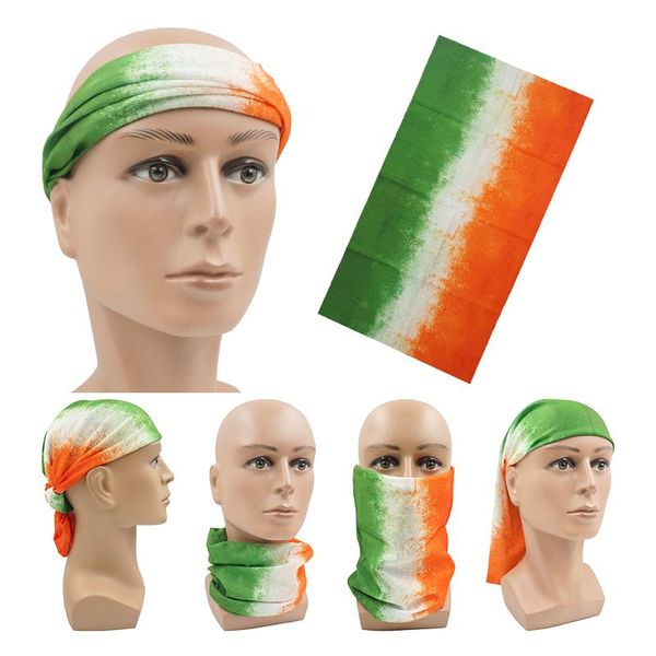 

scarves retro nostalgic ireland flag face mask bandana scarf souvenirs wholesale drop women's headwear headband, Blue;gray