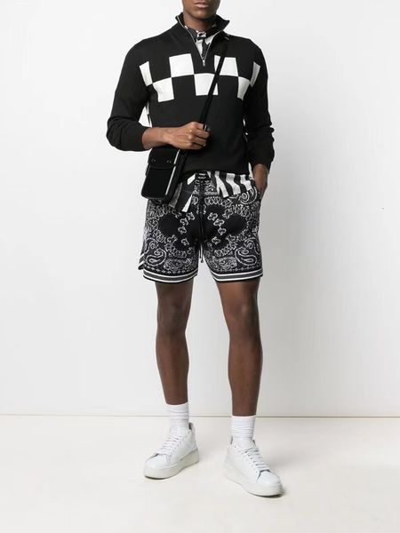 

men's shorts knitted shorts, casual, hip hop, summer, White;black