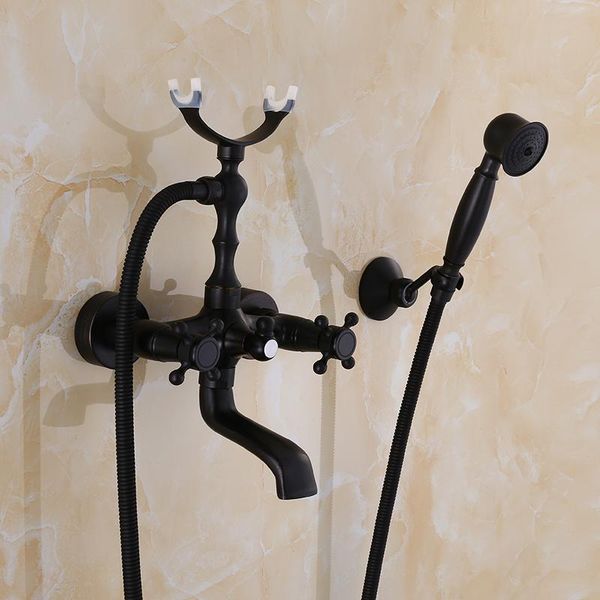 

bathroom sink faucets arrivals wall mounted antique black oil brushed bathtub faucet with hand shower torneiras