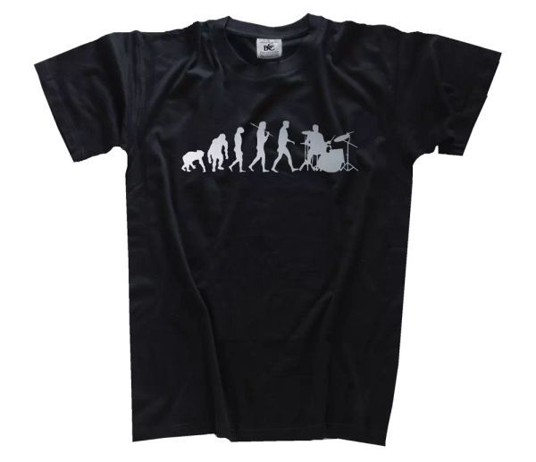 

silver edition drummer evolution drums drums drummer t-shirt s-xxxl, White;black