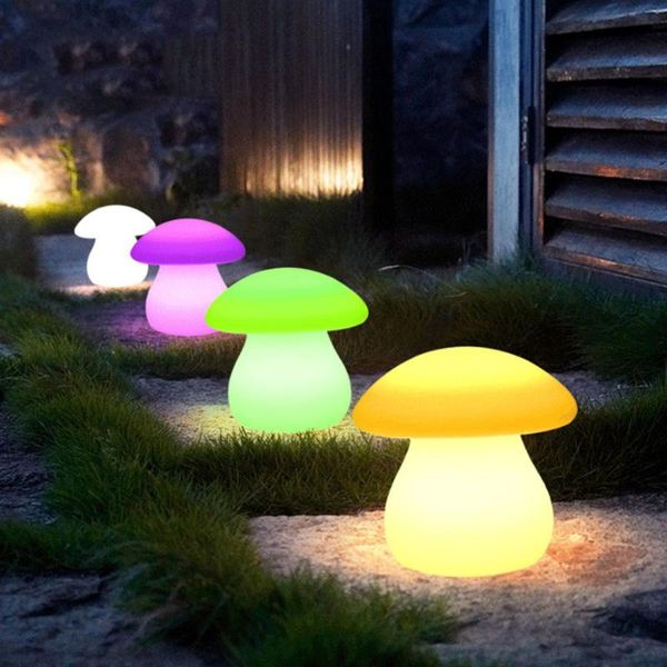 

thrisdar outdoor mushroom garden lawn pathway light 16 color waterproof bedroom bar ktv pub restaurant table night lights lamps