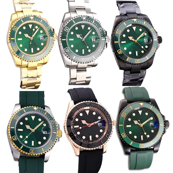 

luxurious r green o steel l automatic mechanical e watches x for men 116610 watch ceramic bezel black date stainless 42mm wristwatches 8215, Slivery;brown