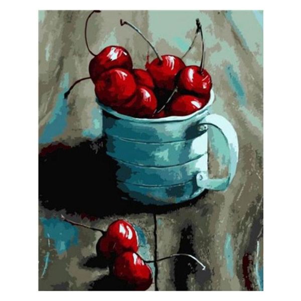 

paintings painting by numbers fruit kits drawing canvas hand painted diy pictures cup still life art home decor gift