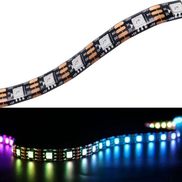 

strips ws2813 led pixel strip 1/2/3/4/5m dual-signal 30/60/144 pixels/leds/m ip30/ip65/ip67 waterproof dc5v rgb 2813 ic light