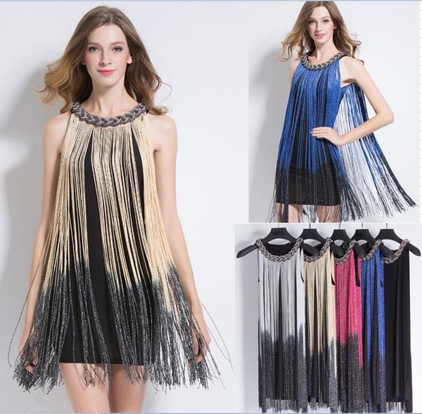 

designer women's clothing casual dresses dress for woman summer fashion deep v neck halter backless choker slit sequin bodycon dresses, Black;gray