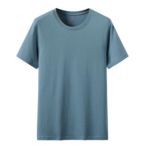 

t-shirts t short sleeve summer fashion boys' blue base shirt t-shirt round neck solid color clothes men's wear msb0, White;black