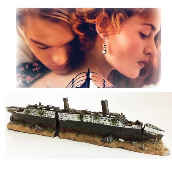 

titanic lost wrecked boat ship aquarium decoration ornament military shipwreck wreck decorations
