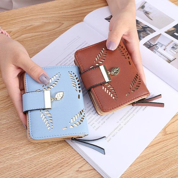 

women s wallet short pu leather student fashion zip card, Red;black