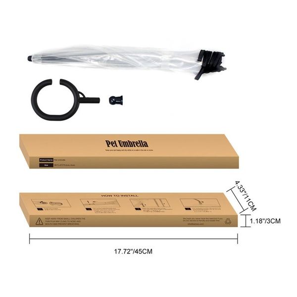 

dog apparel pet umbrella transparent waterproof raincoat puppy dry comfortable raining snowing use