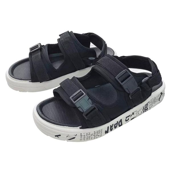 

sandals men shoes summer for flat black zapatos de hombre