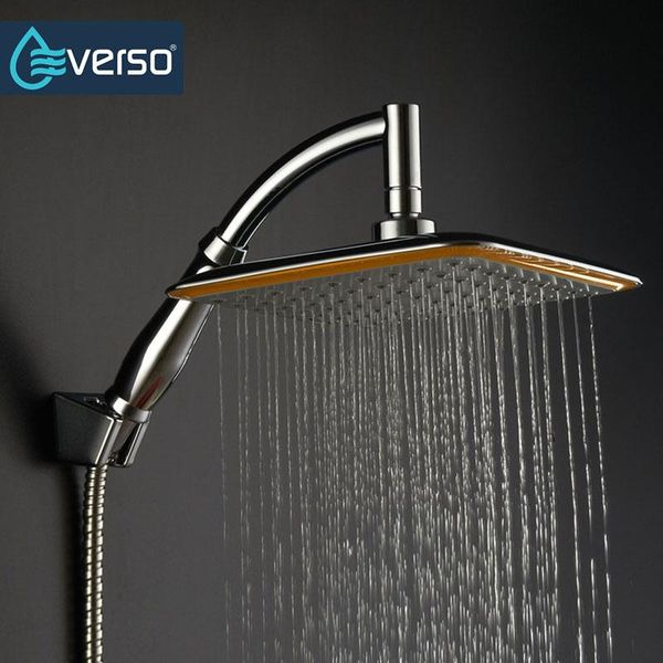 

8" bathroom shower set hand hold head over rotate 360 degree square sprayer rainfall sets