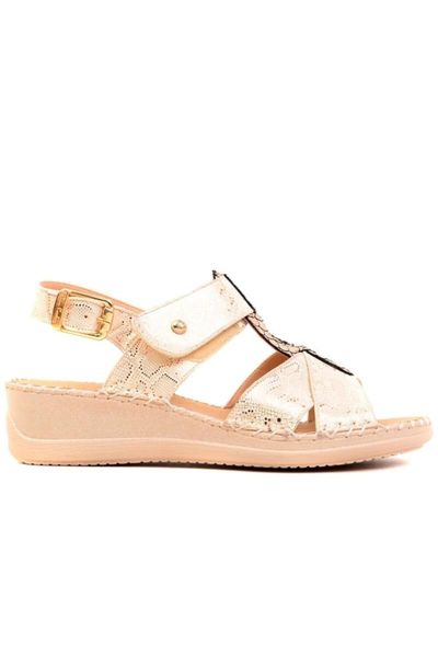 

sandals -gold color female, Black