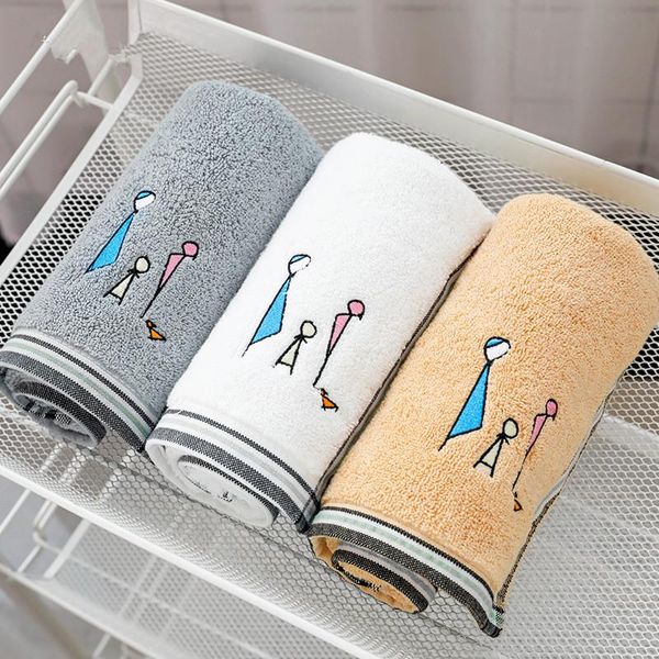 

34x75cm 100% cotton embroidered family washcloth home el bathroom hand towel