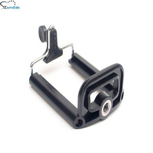 

cell phone mounts & holders 42-68mm expandable small spring tripod clamp mount adapter for i 5 5s 5c light weight selfie monopod u clip