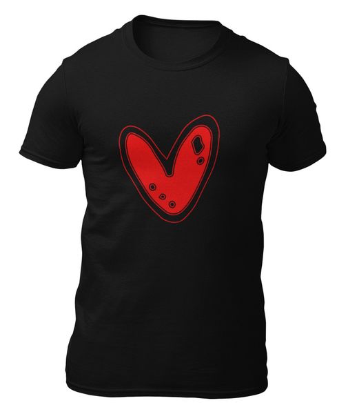 

drawing t-shirt-heart-valentine - t-shirt -, White;black