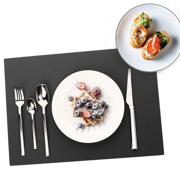 

40 * 30 rectangular silicone food mat, western non slip and heat insulation table foldable tableware mat for grade one