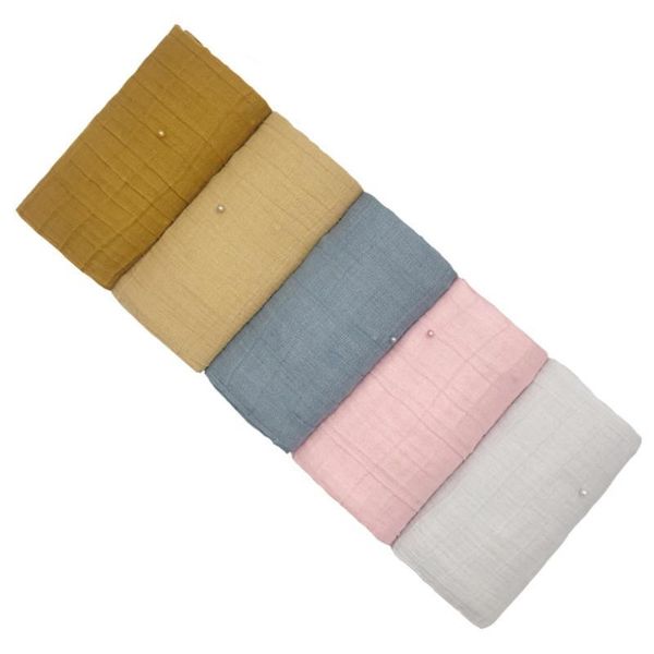 

scarves pearls pleated plain hijab scarf square embossed design women shawls bandana soft muslim wraps, Blue;gray