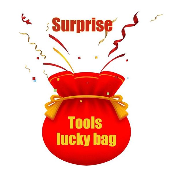 

party favor lucky mystery box hardware tool (such as electric screwdriver bit, wrench set, drillbits, more) random sent