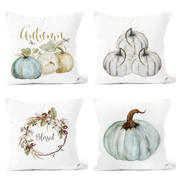 

pillow case 4pcs 45x45cm halloween pumpkin series hug pillowcase washable non-fading autumn home decoration