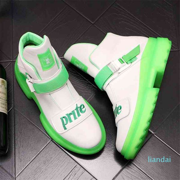 

dress shoes male leather punk shoes hip-hop man- casual high-quality ankle boots zapatillas hombre ge5d, Black