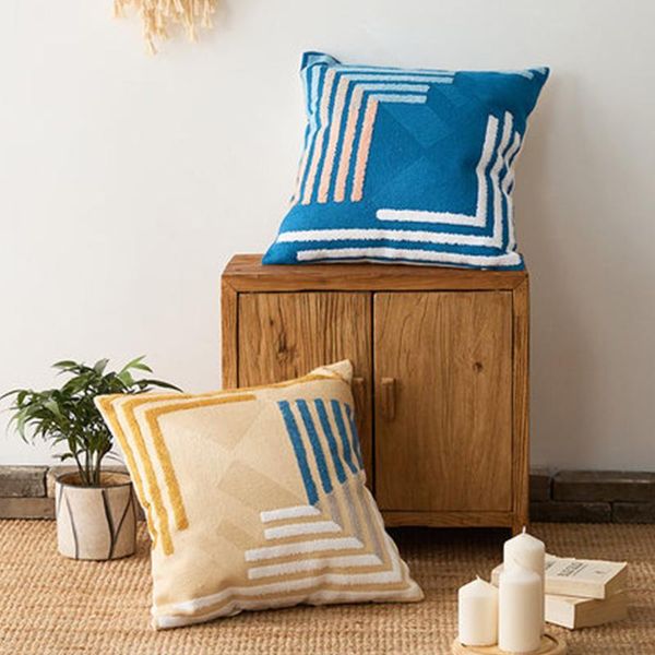 

cushion/decorative pillow cushion cover 45x45cm cotton thread embroidery home decoration decorative pillowcase pink art deco ivory navy
