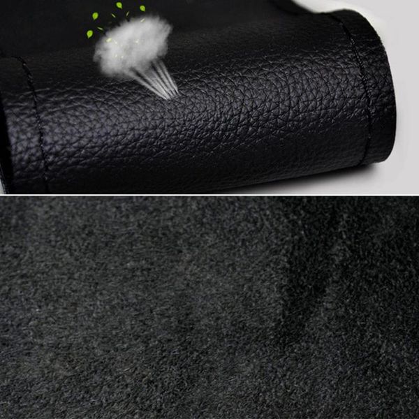 

steering wheel covers black universal cover professional gift car truck leather diy hand