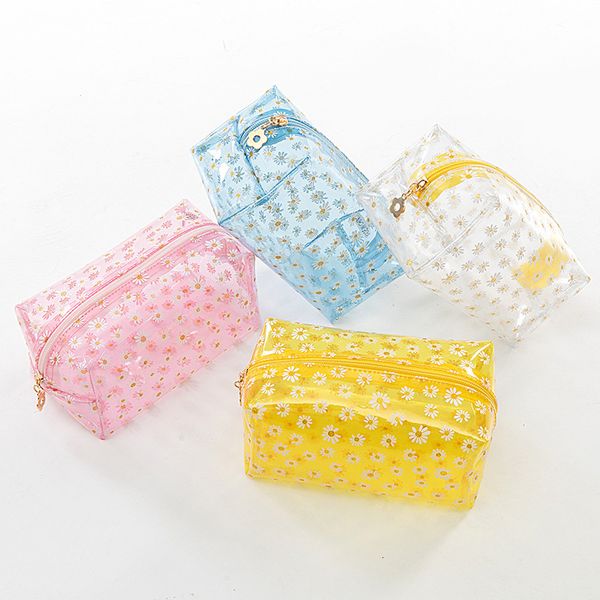 

cosmetic bag daisy anti splash storage pvc
