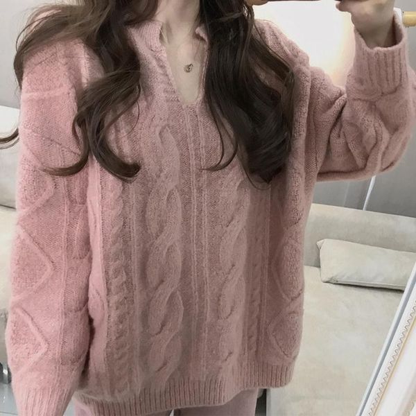 

women's two piece pants sets oversized dress with fried street salt chic knitted sweater fashion wide leg suit, White