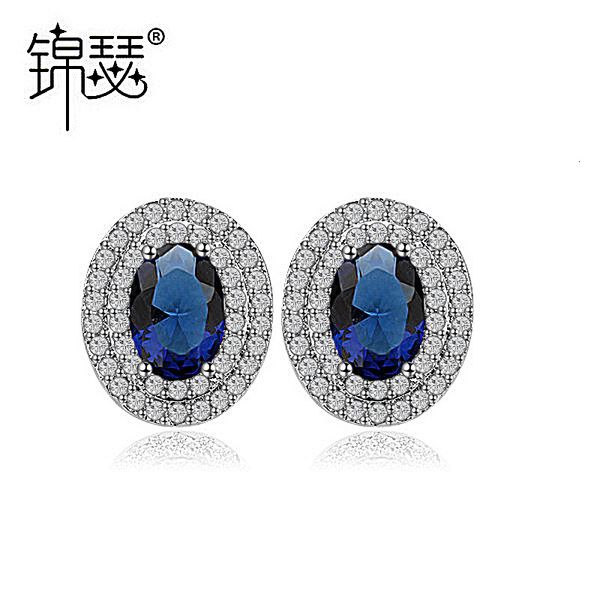 

jewelry charm stud danxiu fashion egg shaped aaa zircon earrings daily girl, Golden
