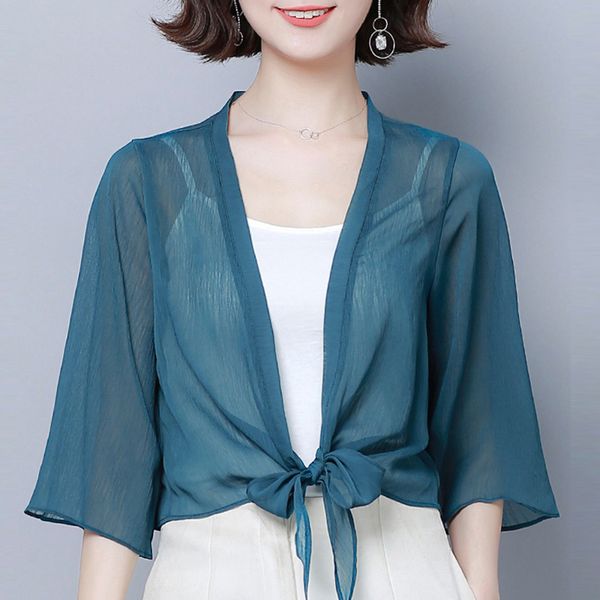 

blouses woman summer blouse women flare sleeve v-neck chiffon blouse shirt 3xl 4xl plus size blouse women blusas d10 210426, White