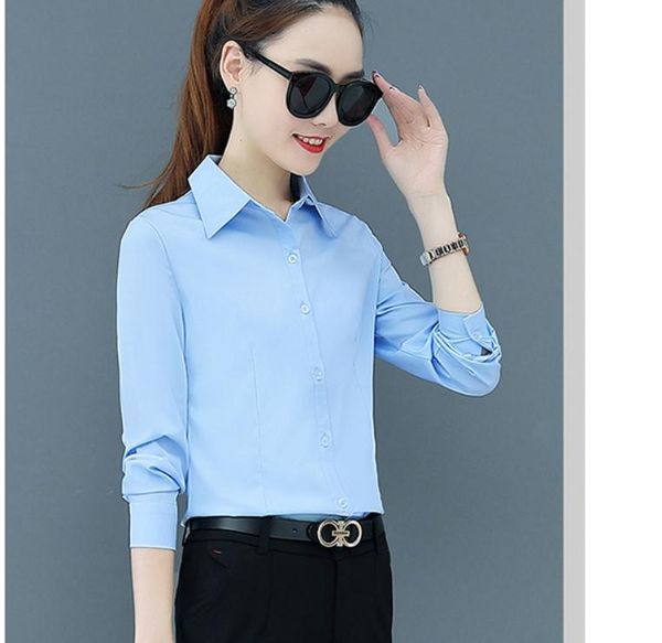 

2021 summer fashion long sleeve women's shirt@08, White