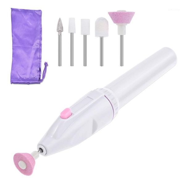 

electric nail drill 5 in 1 kit battery manicure pedicure grinding polishing polisher art sanding file pen tools machine kits1