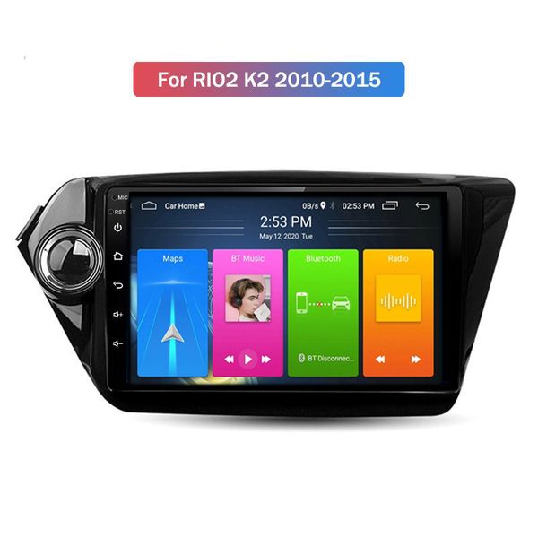 9-Zoll-HD-2-DIN-Auto-DVD-Player mit Auto-Head-Unit für KIA RIO2 K2 2010–2015, mit 3G GPS BT Radio Stereo, kostenlose Karte